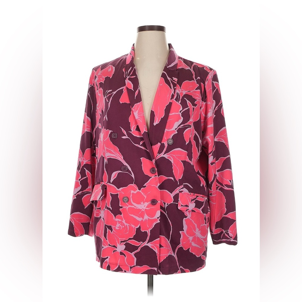 🔜 
Floral Pink and Purple Women's Jacket